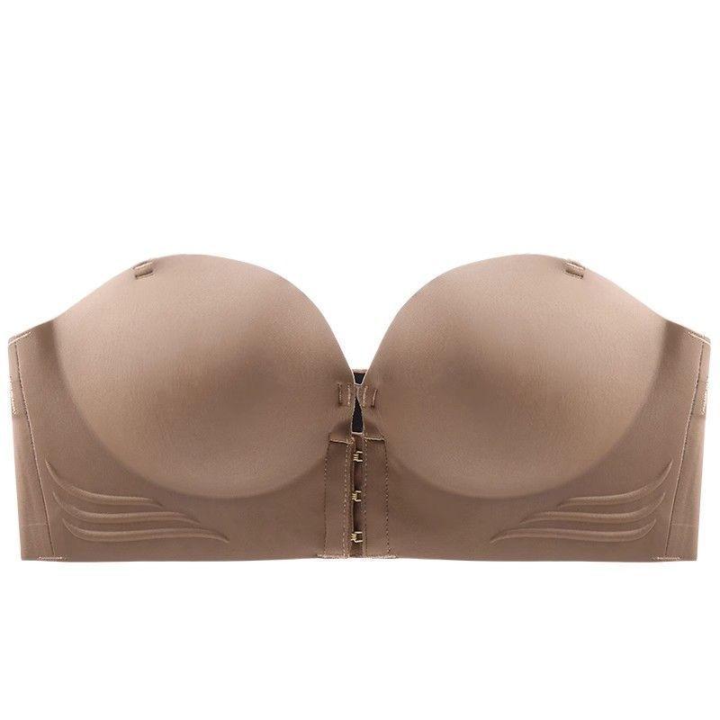 2025 [Store Hot Sale] Strapless Bra for Women, Anti-Slip, Push-Up, Small Chest, Invisible, Seamless, Tube Top, Anti-Exposure, Beautiful Back, Front Closure Bra 5