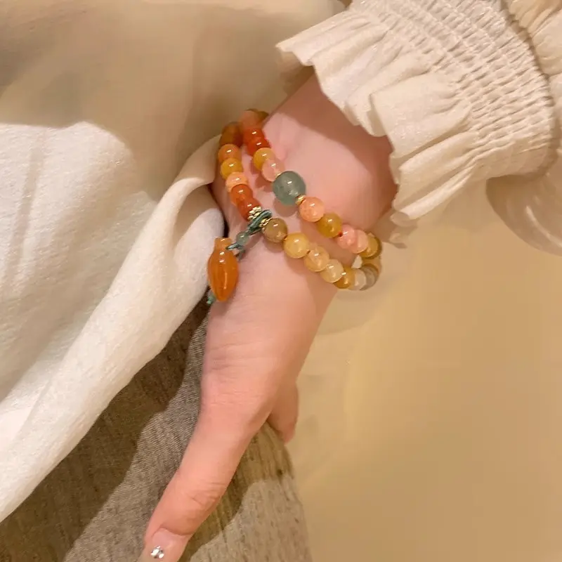 Gelang Manik-manik Labu Cina Baru Gaya Kuno Labu Ashi Desain Ornamen Tangan Untuk Gelang Wanita 8
