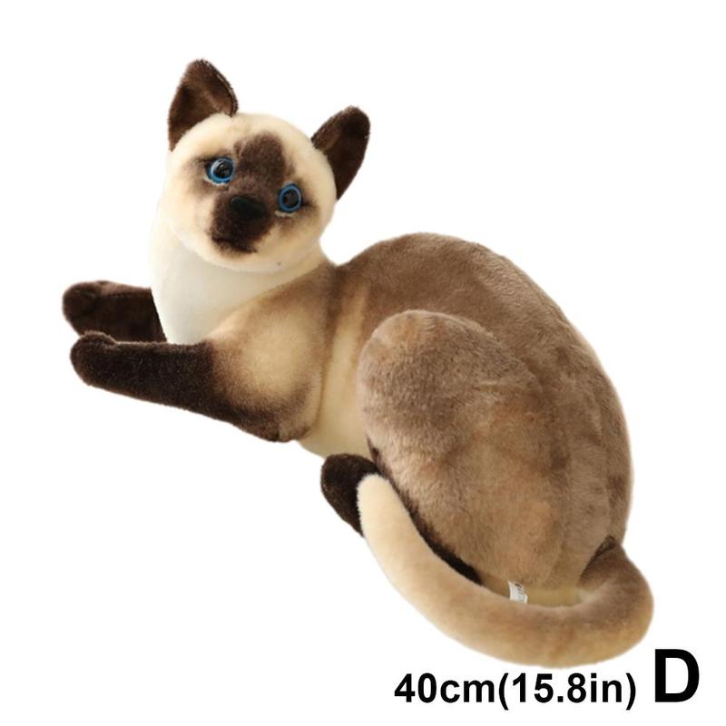 Product Introduction of Simulation Cat Plush Toy Simulation Cat Realistic Short Plush Doll Doll Cat F8F6 30