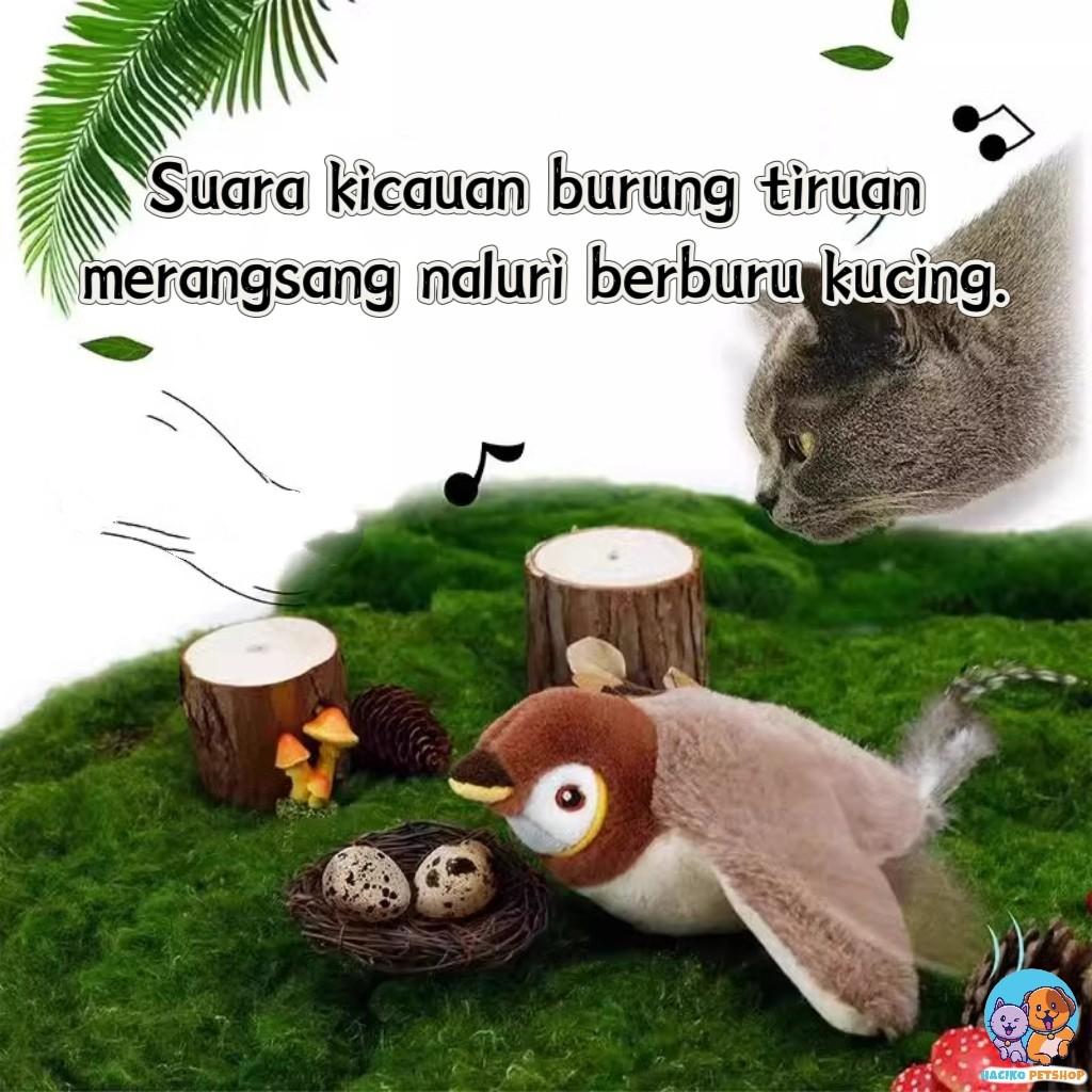 Mainan Kucing USB Bisa Di Charger Listrik Mainan Kucing Interaktif Otomatis Burung  Bisa Bergerak Bersuara/Mainan Anjing