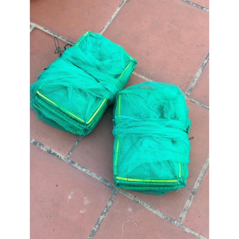 Product Introduction of ( Tặng 1 Gói Mồi ) Lồng Bát Quái Bắt Tôm Tép, Cua, Cá, Lươn Trạch; Kích Cỡ Khung 20 x 30cm. Chiều Dài 4m5 - 8m, Mắt Lưới 3mm Giá Rẻ Đi Câu Bắt Cá Fishing Câu Cá Fish Mồi Nam 8