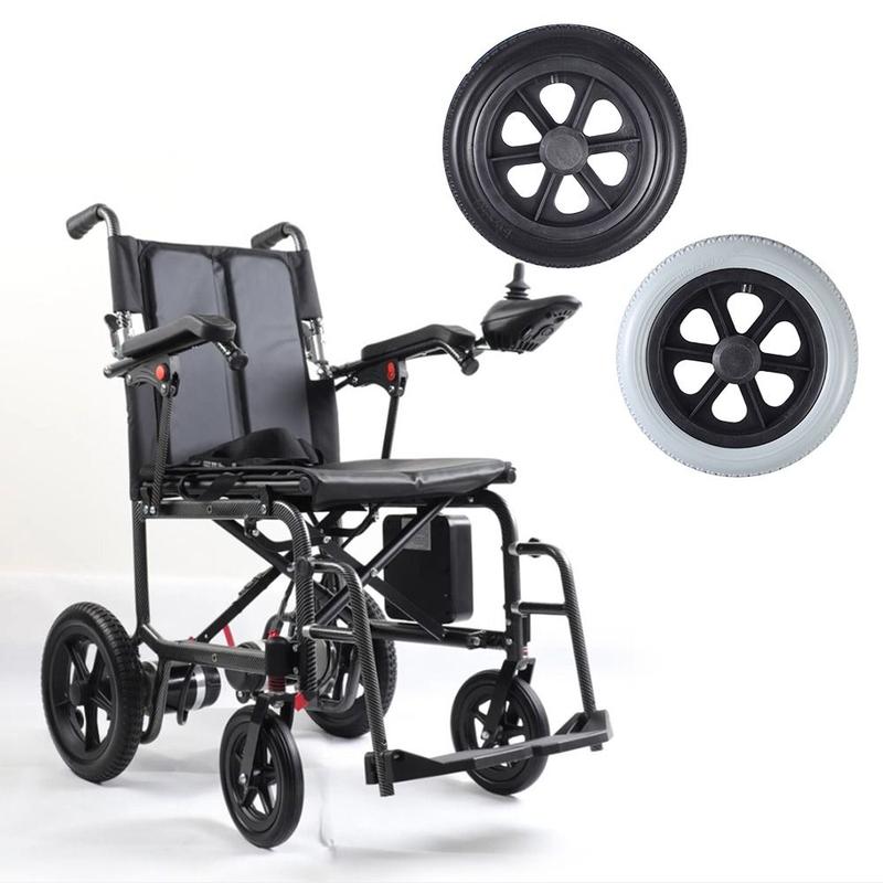 Flexible 12Inch Shopping Cart Wheels Wear-resistant Anti Slip Travelling Trolley Caster Replacement Wheelchair Rear-wheel Castor Wheelchair Accessories 0