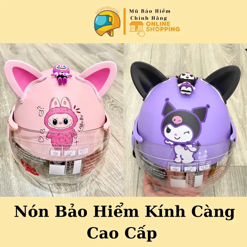 Mũ bảo hiểm Kính Càng trẻ em 3D Cao cấp cho bé từ 3-7 tuổi 0