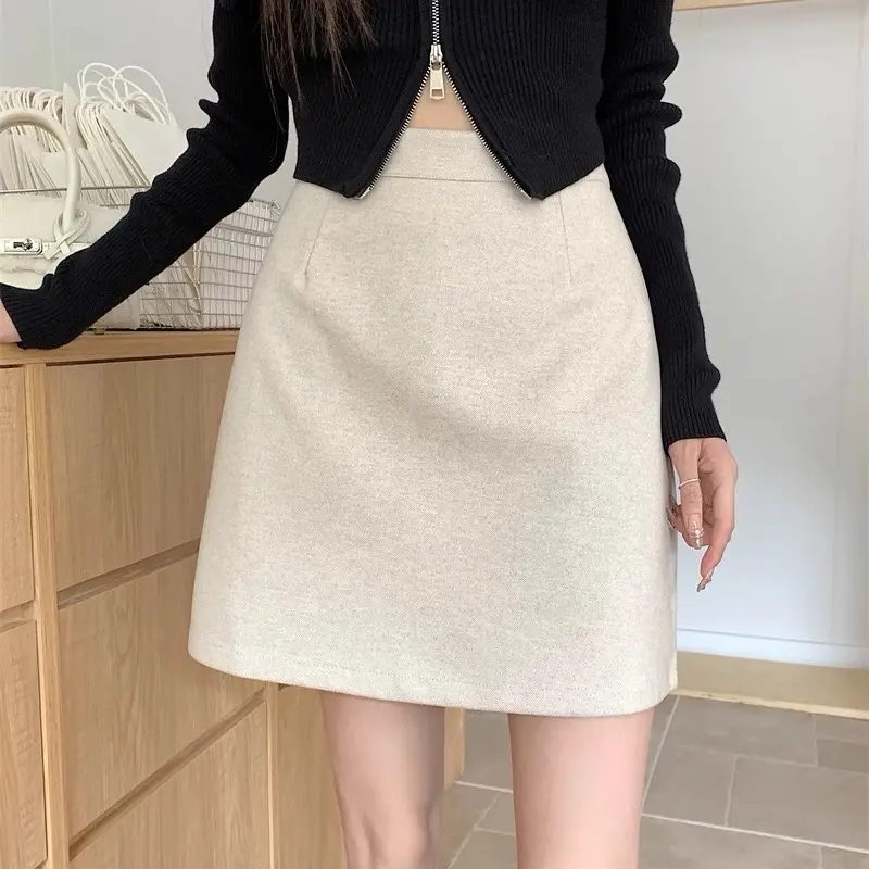 [M245] Chân Váy Vải  Ép Mịn Bassic Dáng Ngắn Phom A  Có Quần Bảo Hộ | BigBuy360 - bigbuy360.vn