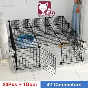 4 Colors 6/8/10/12/20Pcs+Door 1 Set Kandang Kucing  Pagar Kucing Kandang Anjing kandang  kucing kandang  kucing