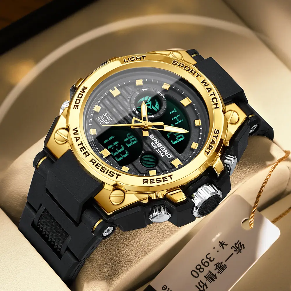 Outdoor G- Style Military Digital Shock Sports 5ATM Watches For Man Waterproof Electronic Watch for Men Waterproof Luminous Multi-function Student Watch