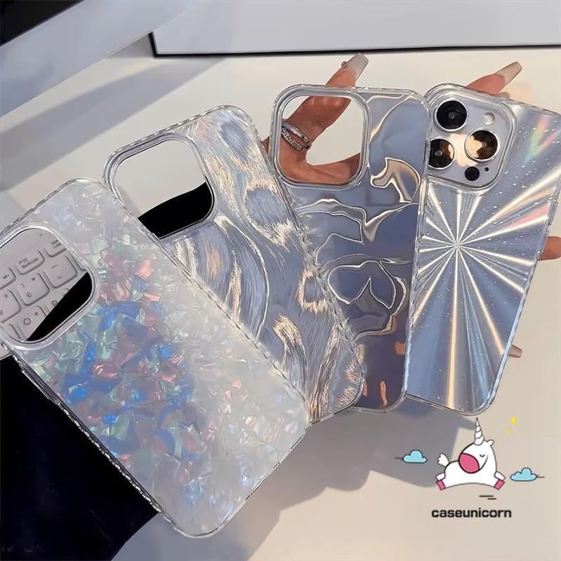 Caseunicorn Casing Hp Untuk Realme Note 60 C63 C61 C51 C53 C12 C65 C67 C51s C55 Note 50 C25s C21 C25 C15 C11 C17 C35 C25Y C21Y C31 C20 C30 11 9i 5i 6i 5 7 C33 5s Narzo N63 N61 Mewah Sederhana Laser Bulu Riak Air Anti Kejutan Soft Case