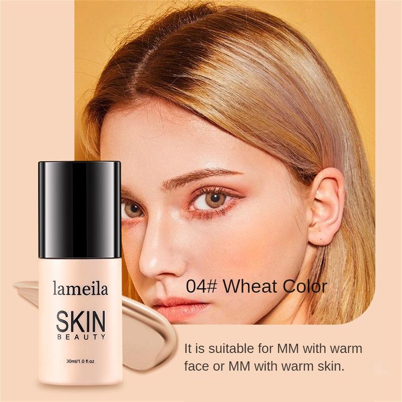 Product Introduction of Lameila - asas cecair, pelembap, matte, halus, untuk mencipta solekan semula jadi, kosmetik kecantikan muka, mencerahkan, kalis air, tahan lama, tidak mudah kusam, 30ML 16
