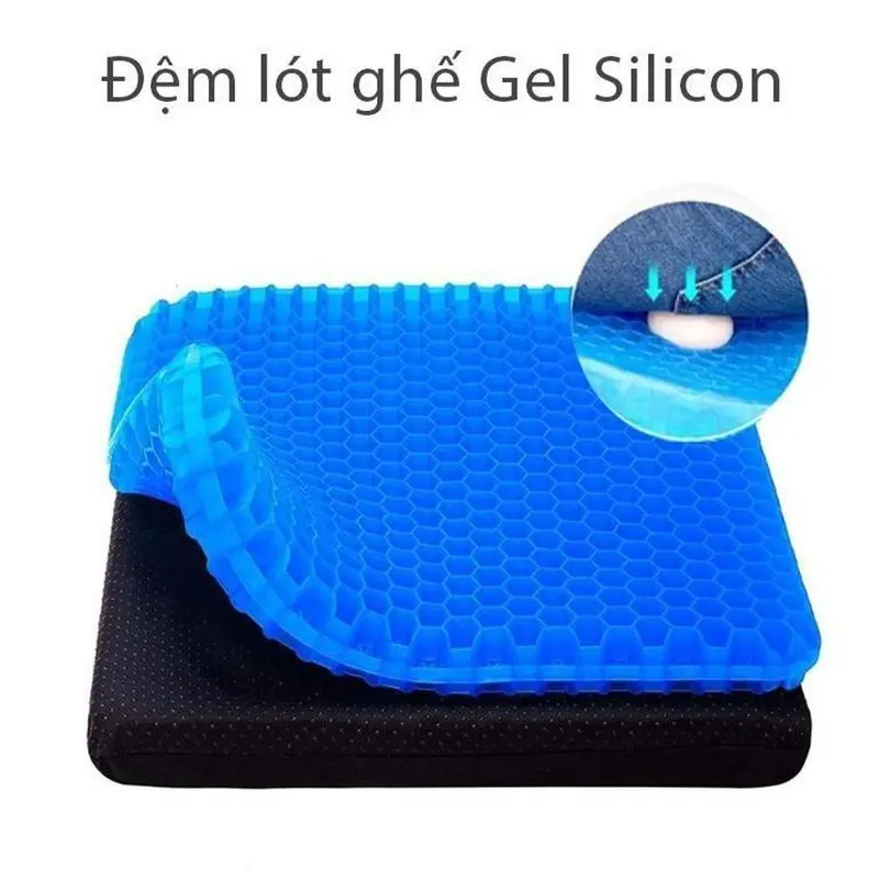 Đệm ngồi 3D Silicon Thế hệ mới chống mỏi thoáng khí 1