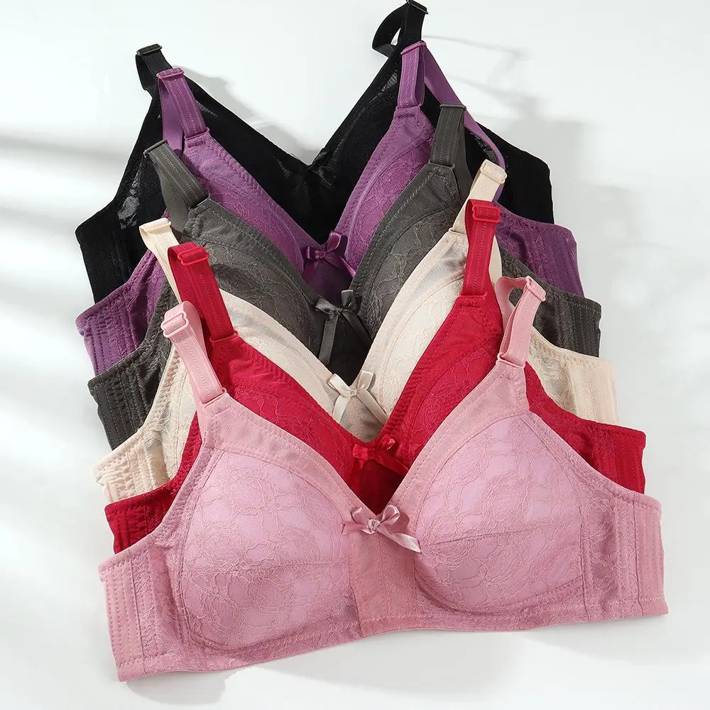 Large size bra cotton comfortable breathable mug adjustable gathered underwear bra