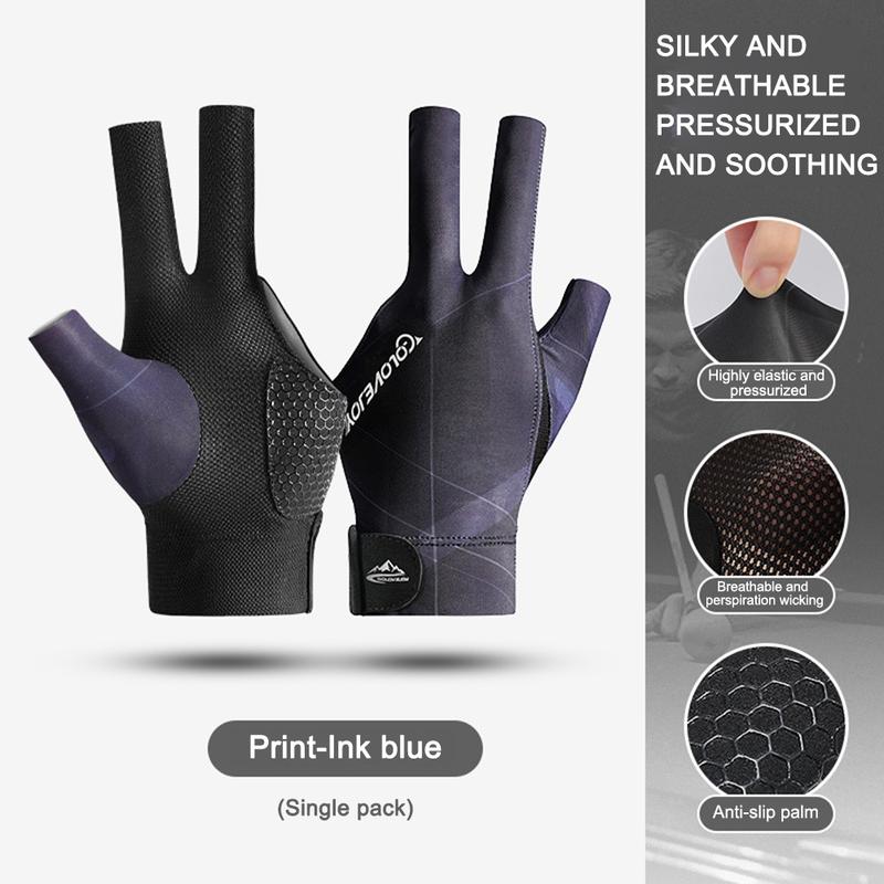 Product Introduction of Open Finger Billiard Gloves Breathable Polyester Snooker Sport Glove Adjustable Sticker Smooth Soft Lightweight Amateur Training 21