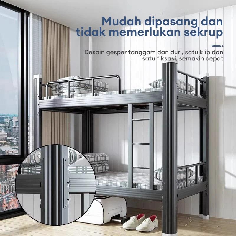 DF-4- Tangga dan Pagar Pengama Ranjang Susun Besi Tempat Tidur Bertingkat 2 Susun Untuk Semua Umur Anak Remaja Dewasa Model Minimalis Ranjang Besi Tingkat Untuk Kos Kosan Asrama Sekolah Rumah Tinggal Apartemen Kamar Kecil Dengan【Garansi 5 Tahun】 DF-4- Tangga dan Pagar Pengama Ranjang Susun Besi Tempat Tidur Bertingkat 2 Susun Untuk Semua Umur Anak Remaja Dewasa Model Minimalis Ranjang Besi Tingkat Untuk Kos Kosan Asrama Sekolah Rumah Tinggal Apartemen Kamar Kecil Dengan【Garansi 5 Tahun】