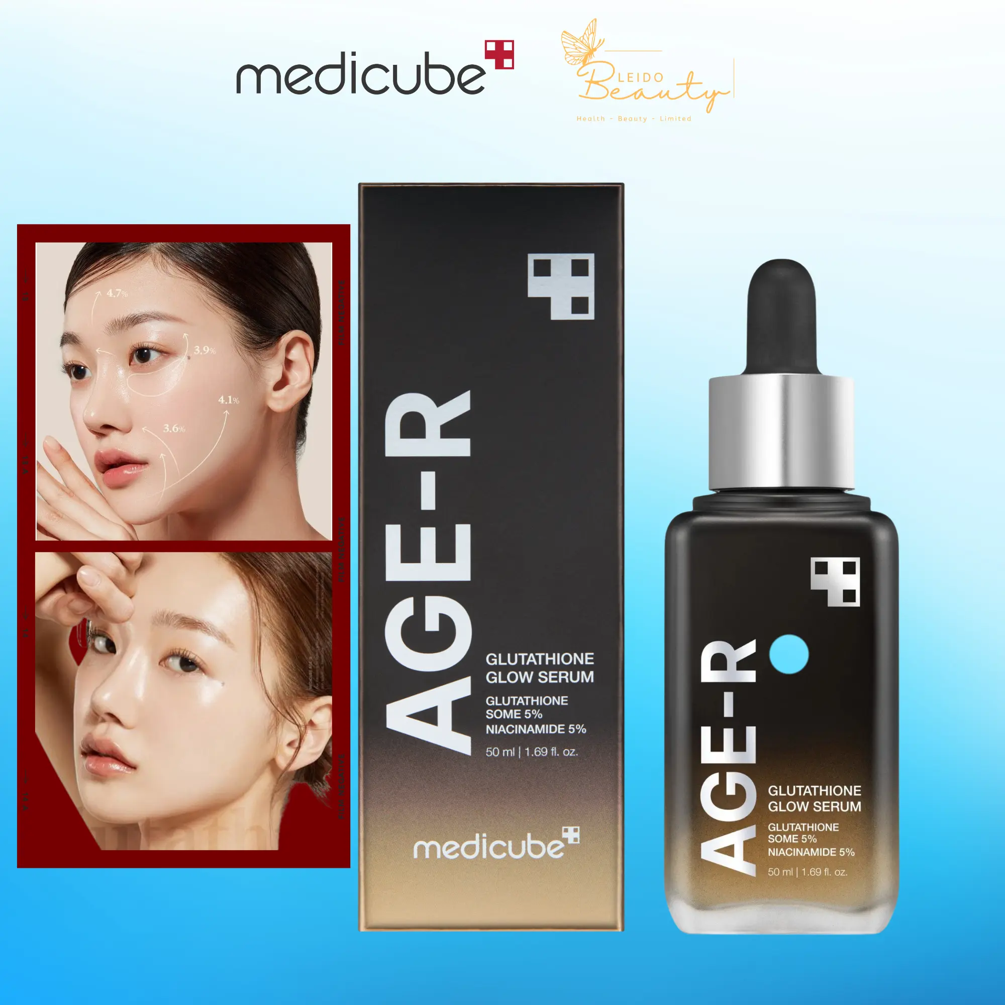 (Chính hãng) Tinh chất Medicube Glutathione Glow Serum 50ml - Giúp sáng da, làm đầy nếp nhăn, Chăm Sóc Da Skincare Làm Đẹp Da Dưỡng Ẩm Da Nữ Cấp Ẩm