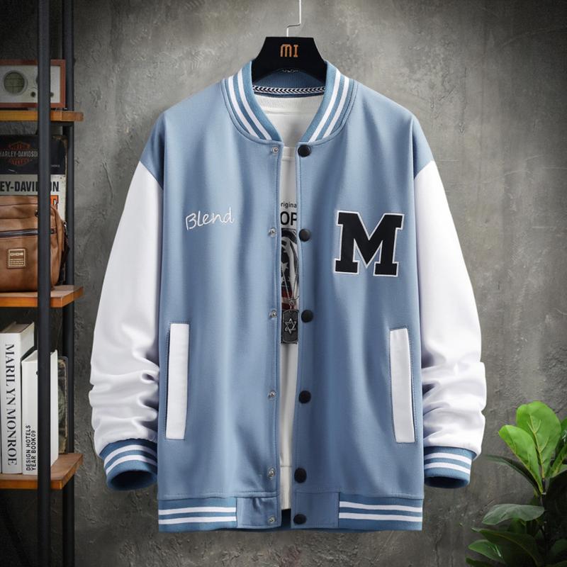 Áo khoác bomber , chất liệu vải nỉ, lót lông, form suông rộng, size free, thích hợp cho nam và nữ - Jacket, Xanh