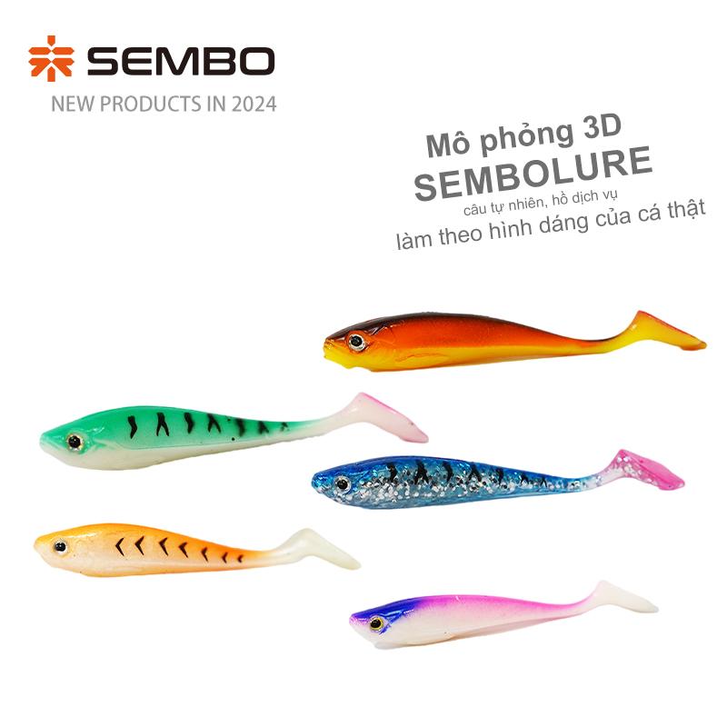 SEMBOLURE Mồi mềm NFF đuôi T , mồi chìm câu lure, mồi mô phỏng cá thật phủ lớp 3D, mồi câu cá lóc cá léo cá chẻm mồi giả cá câu dịch vụ câu tự nhiên