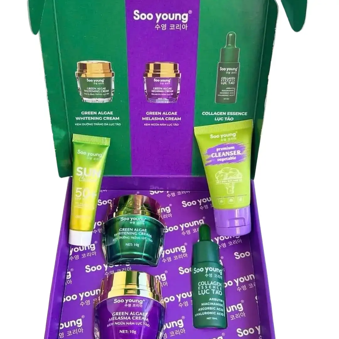 Combo Sooyoung thượng hạng lục tảo (tặng chống nắng mini và sữa rữa mặt mini) - Skincare