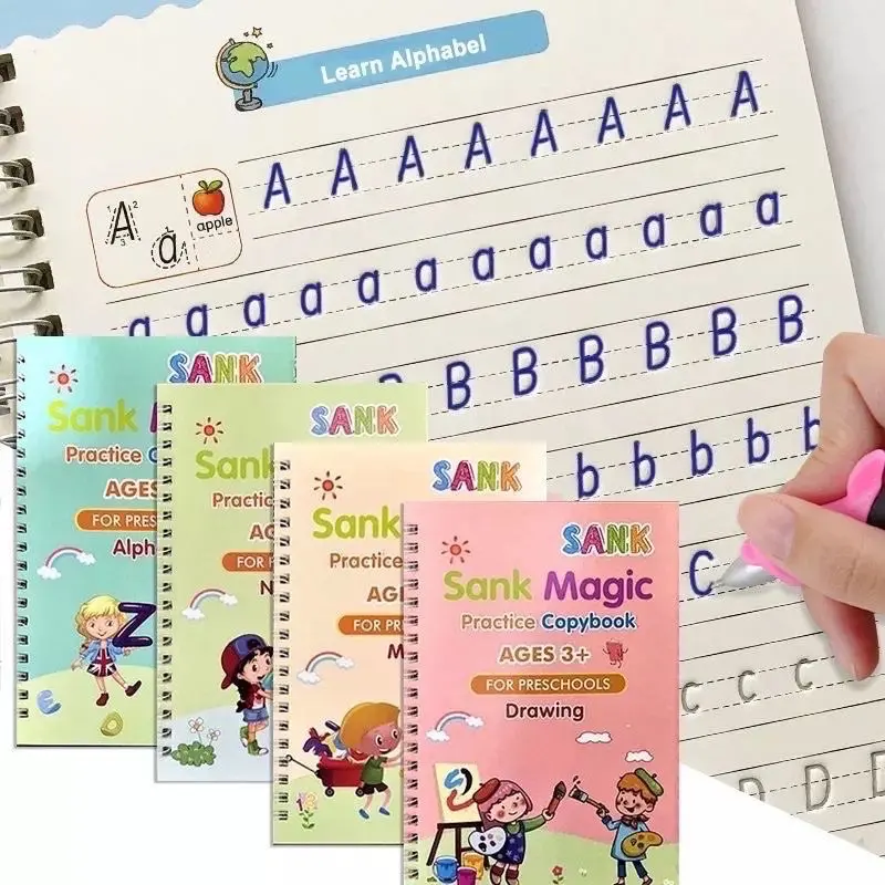 Sank Magic 3D Buku Edukasi Anak Belajar Menulis Untuk TK Angka & Huruf / buku megic 1