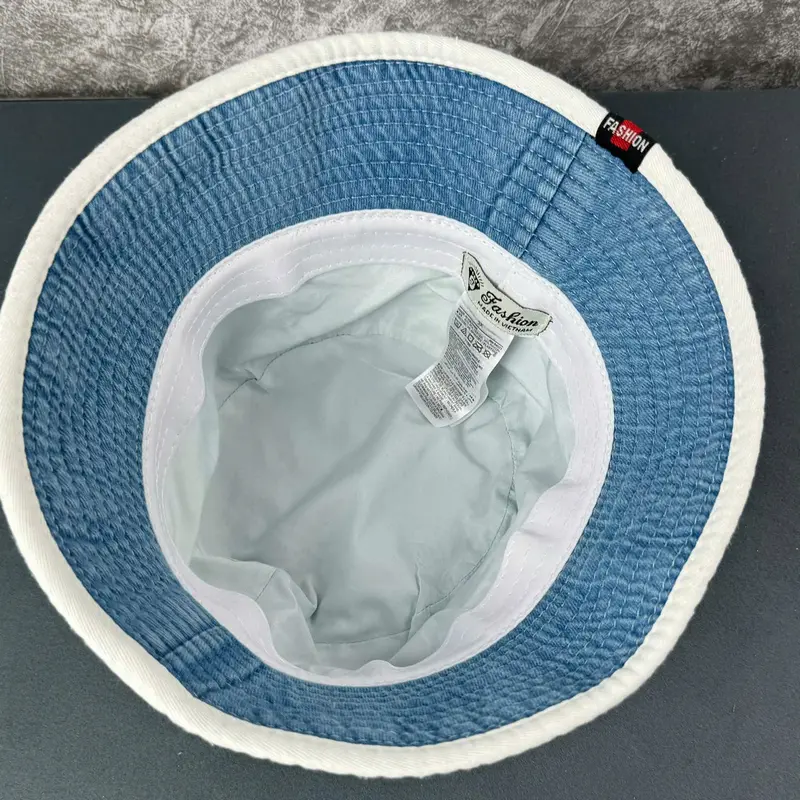Mũ couple - Nón đôi - Nón cặp trắng xanh (jean) phong cách thời trang dành cho cặp đôi (1 kết + 1 vành) caps hat 6