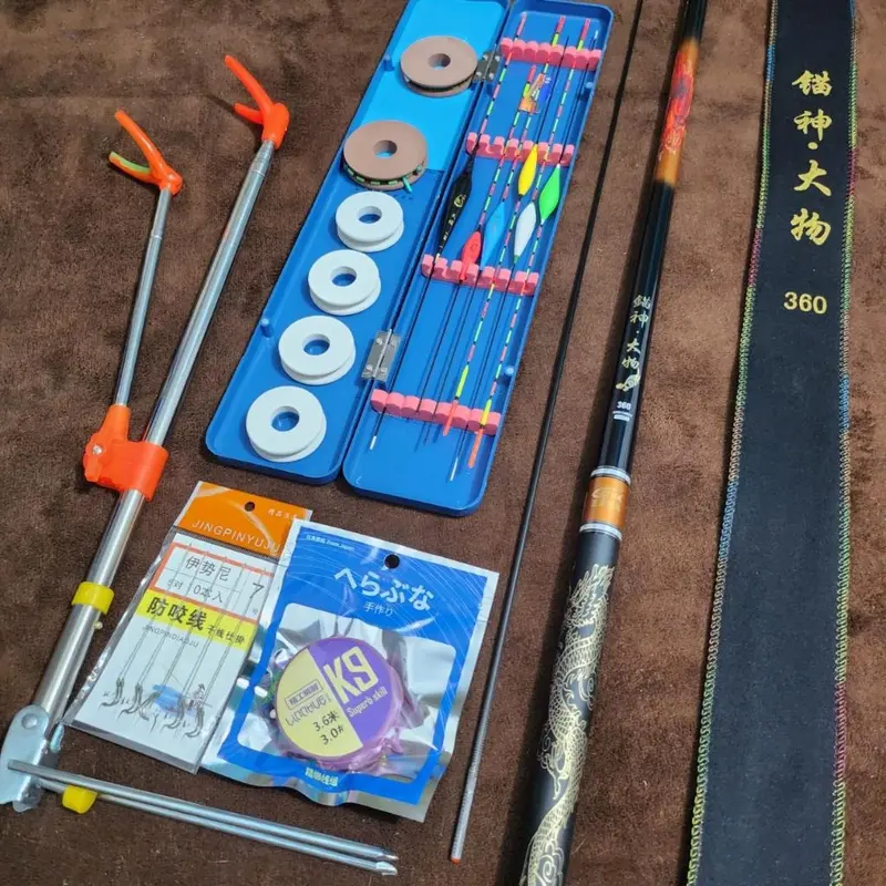Bộ cần câu tay Đế Vương Chư Hầu 6H thẻo dù Fishing Bắt Cá Câu Cá 0