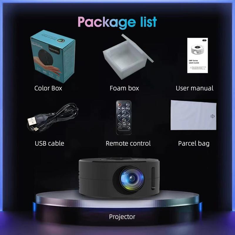 Máy Chiếu Mini, Hệ Điều Hành Android 4K, Full HD, Dành Cho Điện Thoại Di Động, Kích Thước Cầm Tay Thích Hợp Cho Gia Đình Và Sân Khấu, Hỗ Trợ Kết Nối Bluetooth, Tương Thích Với Máy Chiếu yt200, Máy Chiếu HomePro 1