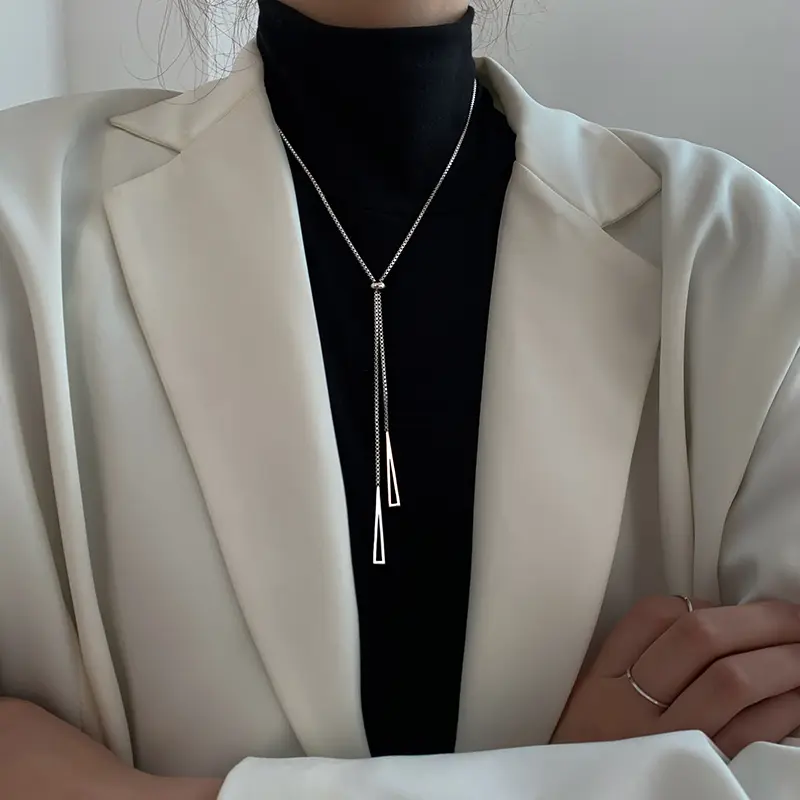 Vòng Cổ Kéo Họa Tiết Thiết Kế Đẹp, Dành Cho Nữ, Mới, Đơn Giản Và Thanh Lịch, Dây Chuyền Xương Đòn Thích Hợp Cho Phụ Nữ