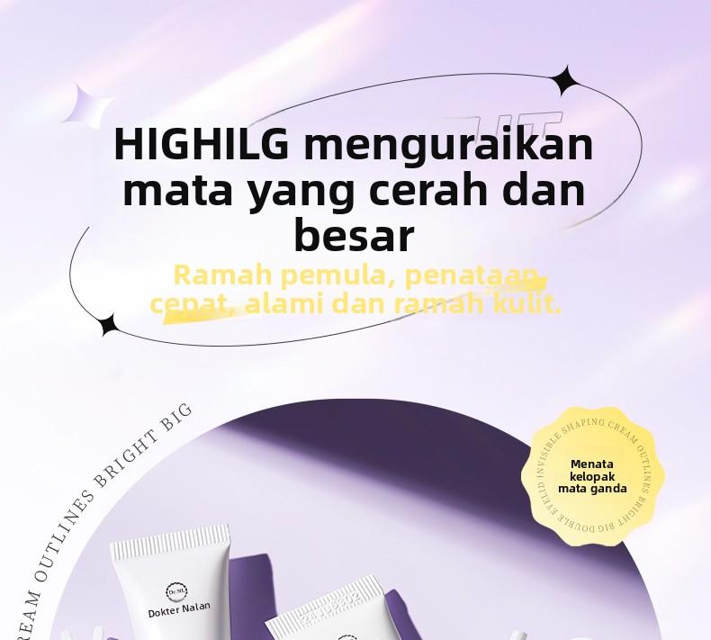 Krim Pengaturan Tak Terlihat untuk Kelopak Mata Ganda Tahan Lama Tahan Air Alami Tanpa Jejak Krim Gel Kelopak Mata Ganda