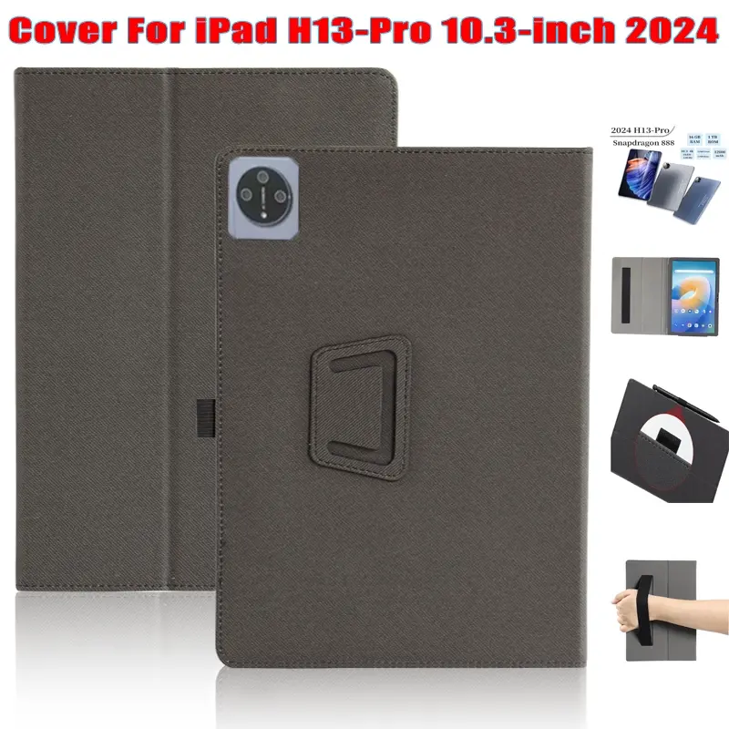 Ốp Máy Tính Bảng, Dành Cho iPad H13-Pro 10.3 Inch, Chất Lượng Cao, Da PU, Chống Rơi, Chân Đế Lật, Thời Trang, Nẹp Cổ Tay, Có Khe Cắm Bút, Thích Hợp Cho Năm 2024 0