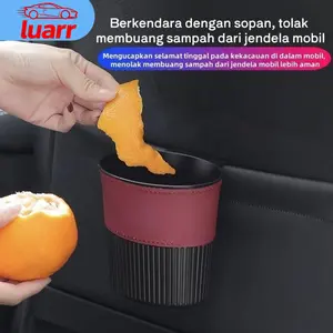 [luarr] Tempat sampah multifungsi untuk mobil, kotak penyimpanan di dalam mobil, untuk menyimpan payung, gelas, dan barang-barang kecil. Tempat sampah mobil dengan bahan tebal.