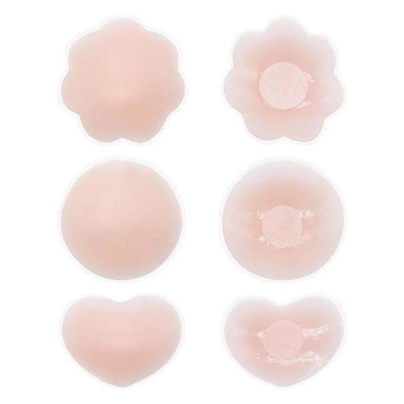 Áo Ngực Vô Hình Bằng Silicon, Có Thể Tái Sử Dụng, Dành Cho Phụ Nữ, Với Miếng Dán Áo Ngực, Thiết Kế Cánh Hoa Ngực, Không Dây, Đệm Ngực Vô Hình Miếng Dán Ngực, Thân Mật 0