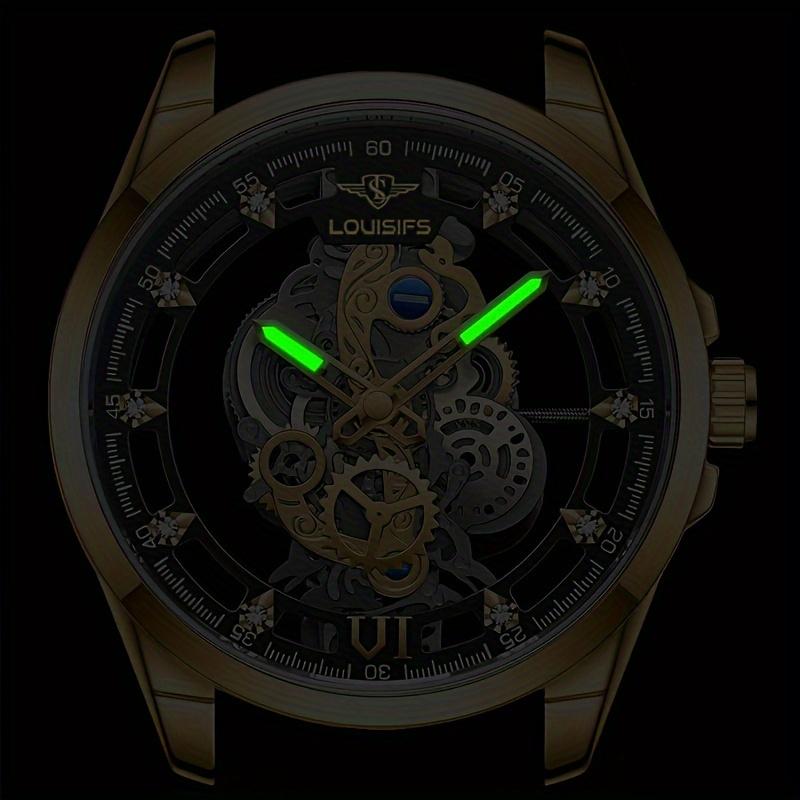 2024 New Genuine Men's Quartz Watch Double-Sided Hollow Quartz Men's Watch Business Watch Luminous Watch 6