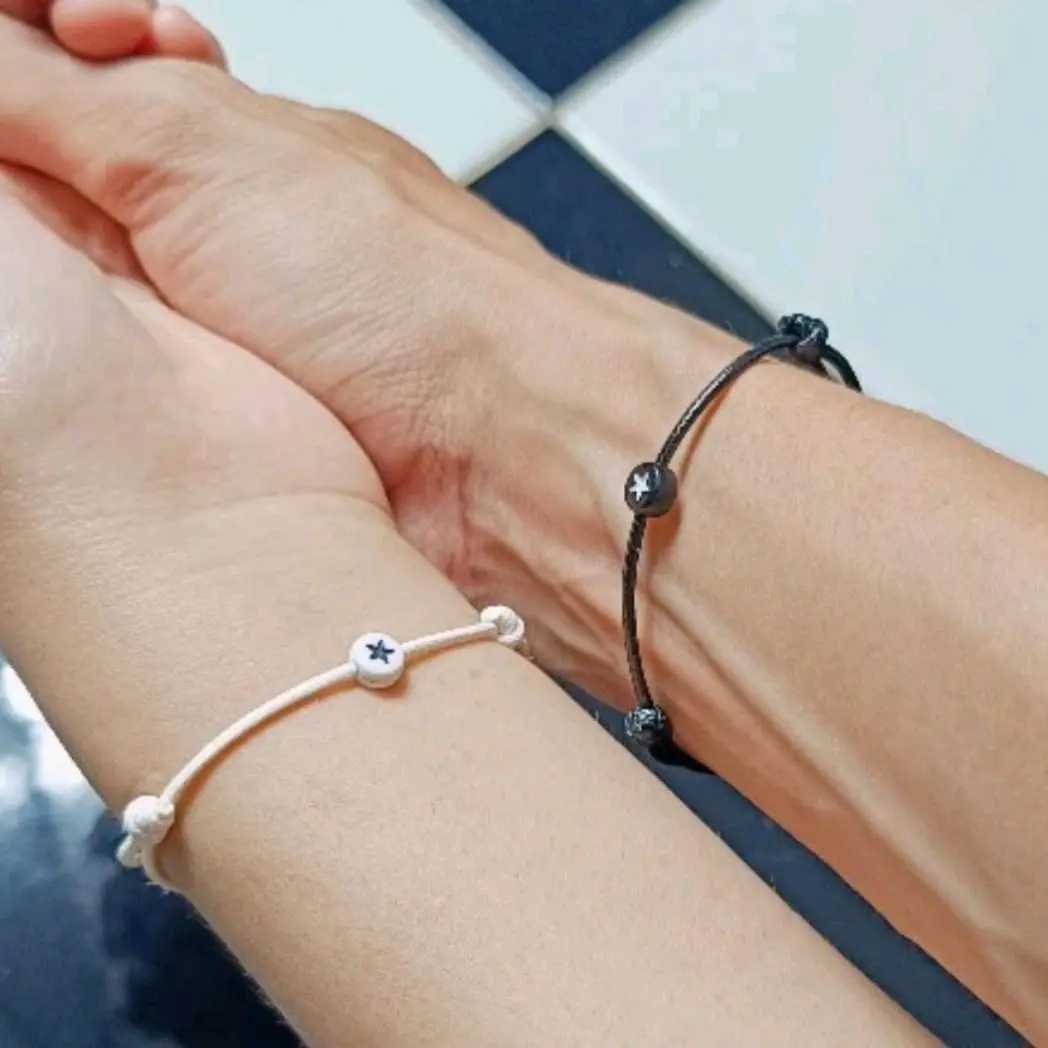 Sepasang Gelang Couple Starboy Kekinian handmade Tali korea Waterproof Gelang Tangan Model Korea simpel Dan elegan