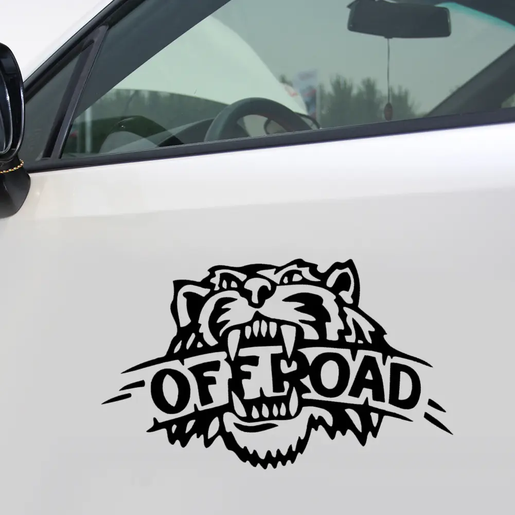 Tiger OFF ROAD Letters Printed Self-Adhesive Reflective Car Decal Decor Sticker