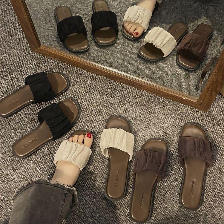 Light Luxury Classic Style One-Word Slippers for Women Fashion - TikTok ...