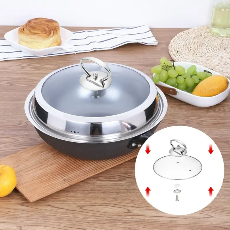 (Núm dẹt) NÚM VUNG INOX CAO CẤP (NÚM THAY THẾ) NÚM VUNG XOONG NỒI 4
