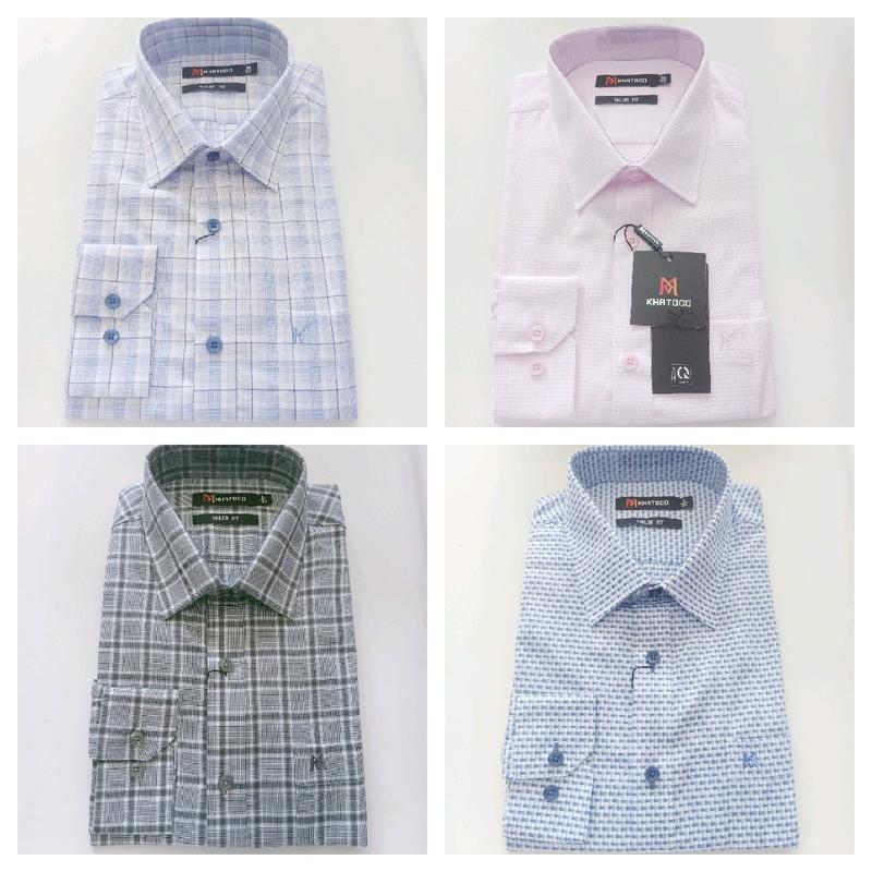Áo DÀI TAY KHATOCO nhiều màu sơ mi nam lai bầu chất liệu vải 60% cotton vải dày dặn phom Xuông REGULAR  Menswear
