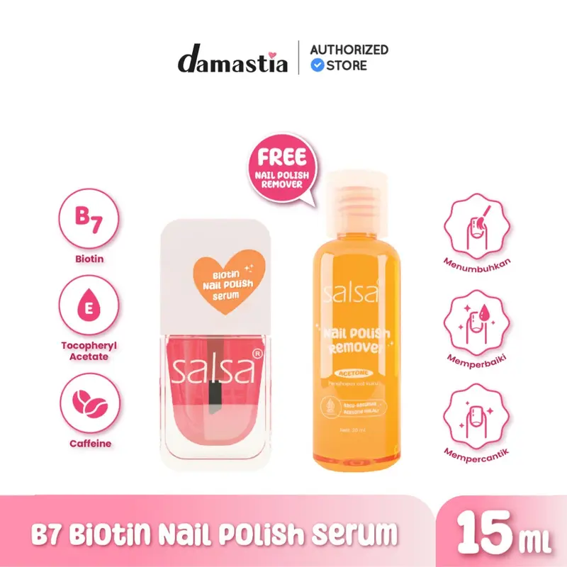 SALSA B7 Biotin Nail Polish Serum 15ml - Serum Vitamin Kuku Rusak Rapuh Nail Treatment Penumbuh & Perawatan 0