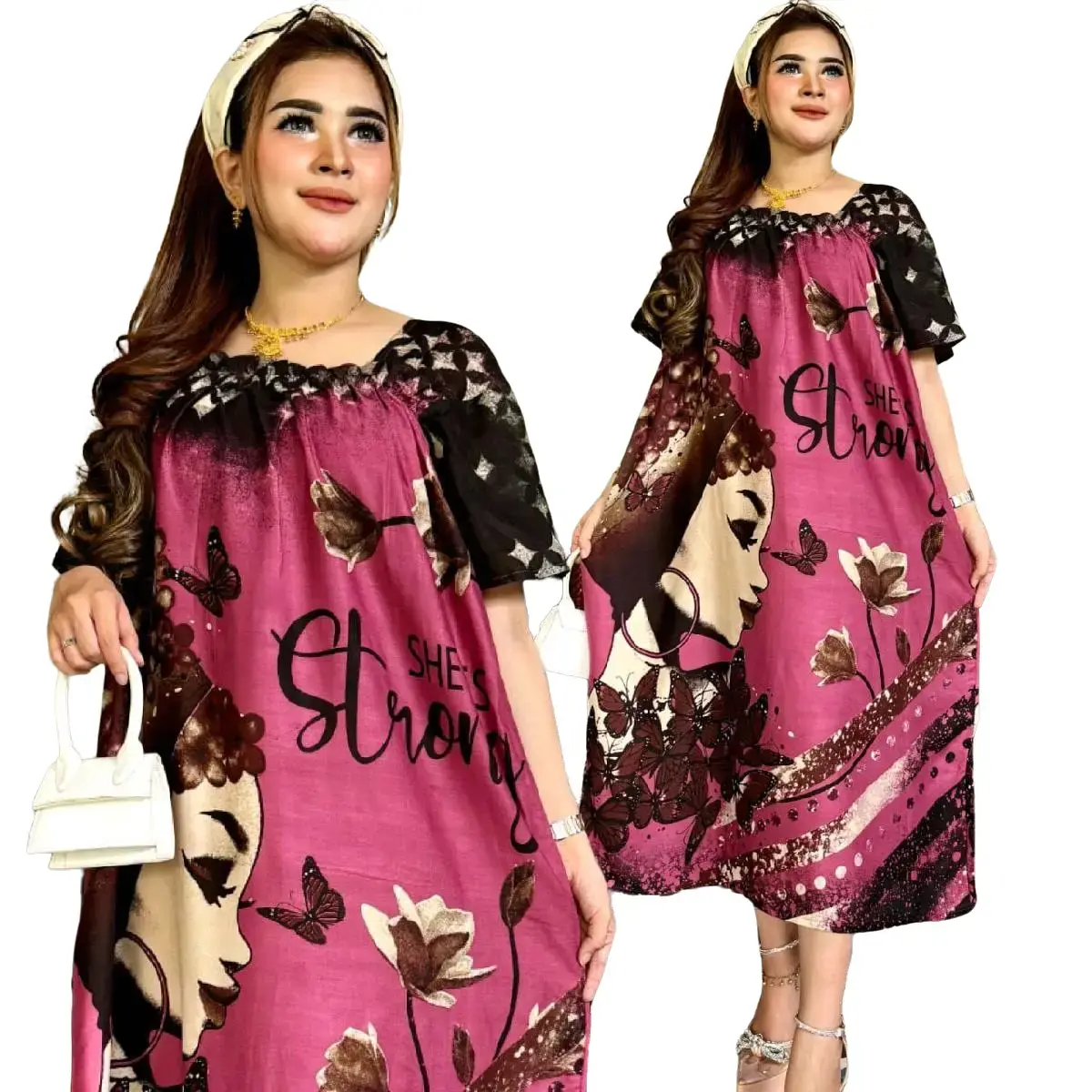DASTER FUJI JUMBO BUSUI MURAH MOTIF ( STRONG ) Batik Karet Rayon Bumil