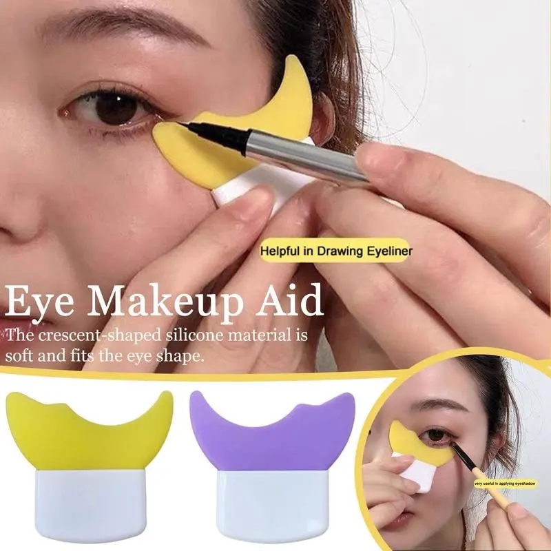 Soft Silicone Eyeliner Stencils Eye Makeup Template Shaping Tool Portable Mascara Baffle Eyeliner Eyeshadow Lazy Makeup Supplies