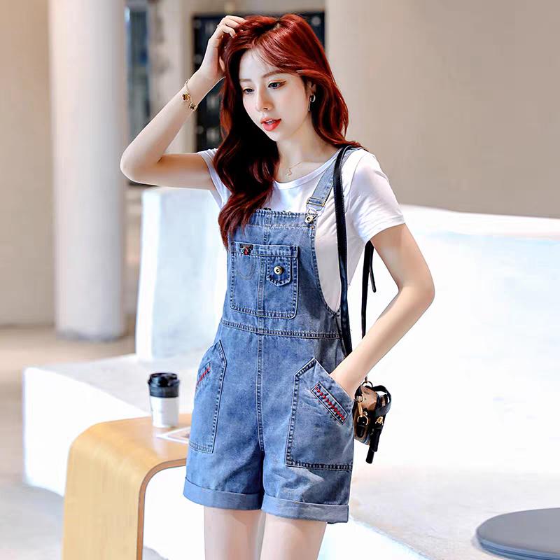 Yếm quần Jean có dây đai điều chỉnh cho nữ 40-60kg 1