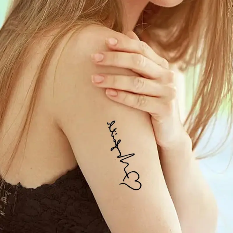 Miếng Dán Hình Xăm Hoa Hồng Mặt, Lâu Trôi, Không Thấm Nước, L8S1 8
