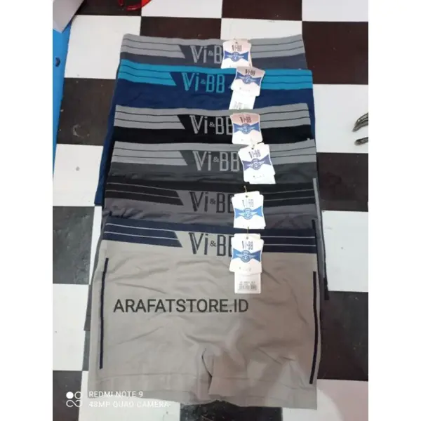 CELANA DALAM DEWASA BOXER PRIA PREMIUM IMPORT VI&BB Motif Nyaman 1