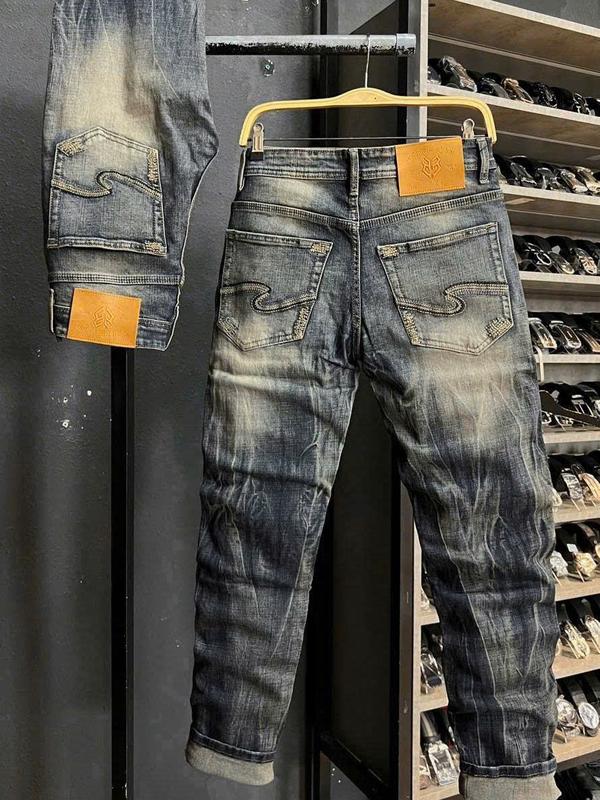 Quần Jean Nam Dài  J3653-JD646  Màu Xanh Was Rêu Rách Xước  Túi Thêu  Kiểu Chỉ Nổi Mẫu Mới Chi Tiết Như Hình.