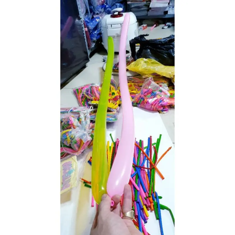 100q Bóng bay tạo hình 130cm/ bóng bay dài,bóng bay giun (dùng để xoắn/bóng bay tạo hình) 4