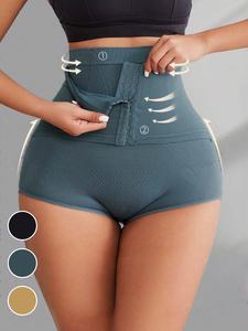 Shorts moldeadores de cintura alta con doble compresión para mujer, control abdomen y levantamiento glúteos, faja corporal ajustable, prenda reductora de abdomen, faja para uso diario.