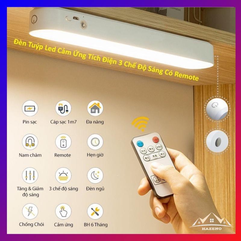 Đèn LED Cảm Ứng Chạm Sạc Tích Điện 4000mah Dán Tường Tủ Dùng Cho Bàn Học Trang Điểm Tủ Sách Phòng Ngủ Cầu Thang ZN022