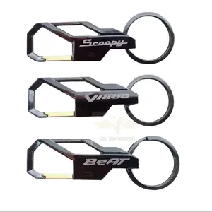 Gantungan Kunci Motor Honda Beat Vario Scoopy Pcx Adv Stylo Yamaha Nmax Aerox Fazzio Pelapisan Logam Stainless Keychain Ganci Car