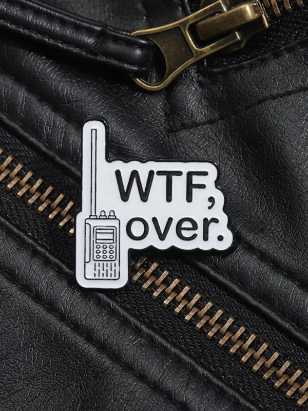 Funny Walkie Talkie Design Brooch, Cute Letter Design Brooch, Fashion Accessories for Men & Women, Trendy All-match & Exquisite Brooch for Birthday Gift, Gifts for Wife 4