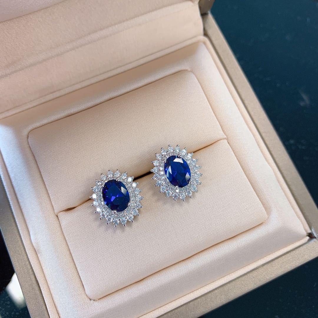 S925 silver jewelry set classic i denier ring earrings pendant set_voghion.com