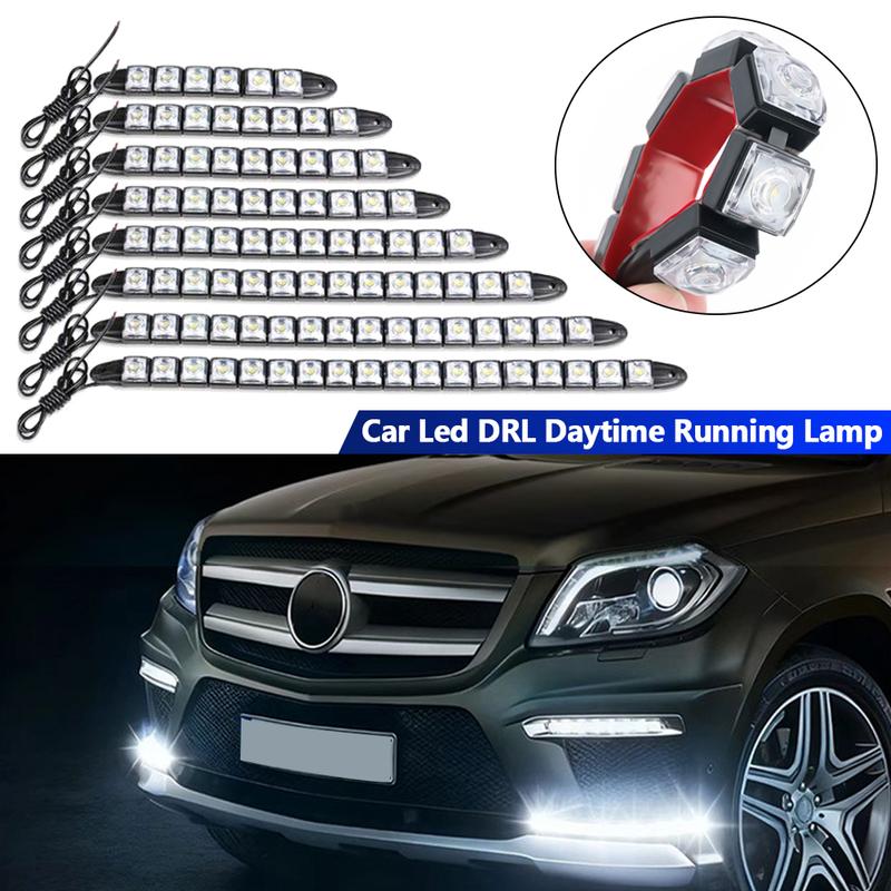 Đèn LED xe hơi DRL chạy ban ngày màu trắng, đèn led linh hoạt chống nước, đèn…