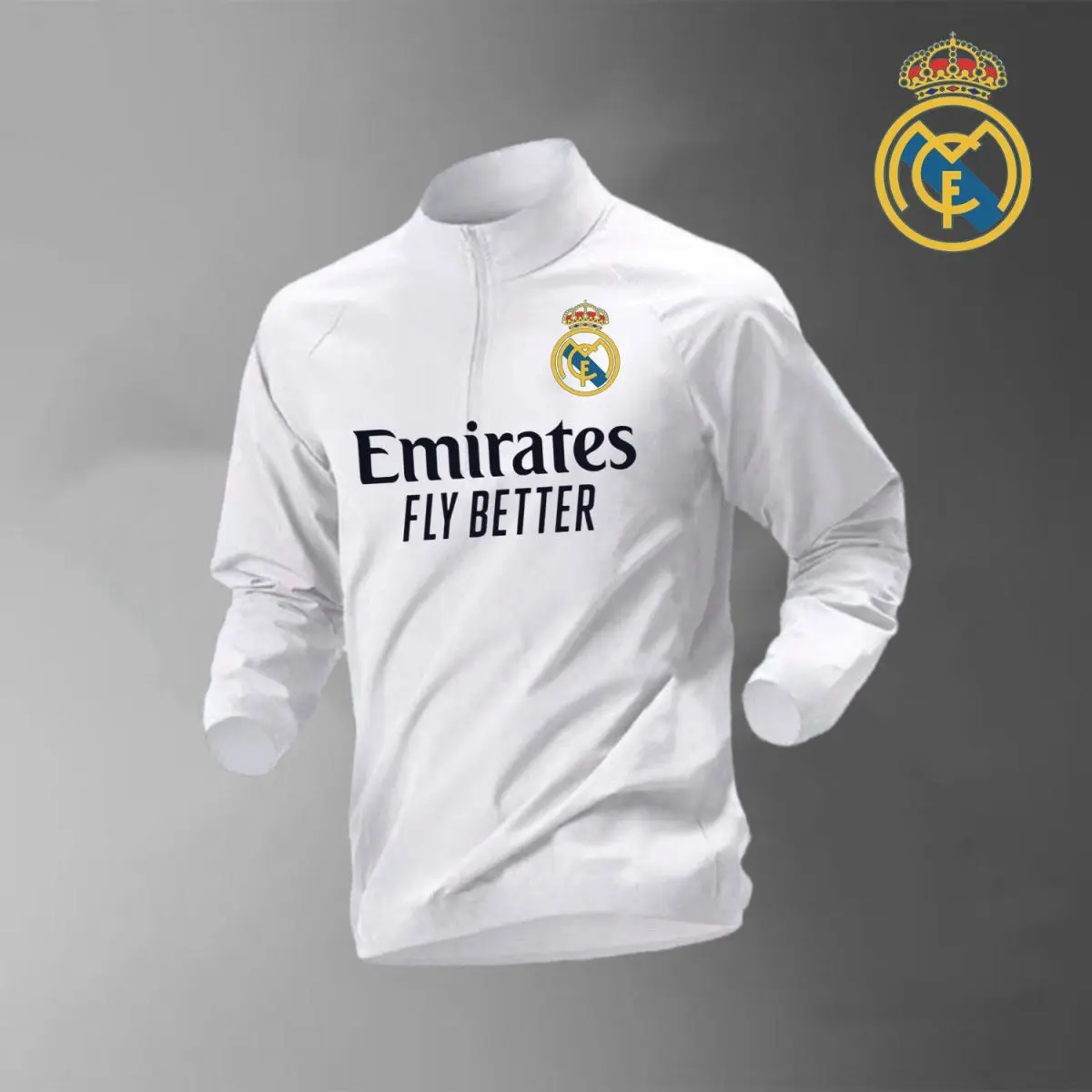 Trang Phục Tập Luyện Real Madrid, Dành Cho Nam Giới, Thoáng Khí, Đồng Phục Bóng Đá Real Madrid, Có Khóa Kéo, Áo Chạy Bộ Thể Thao, Nhanh Khô, Dài Tay, 2324 Top Sport